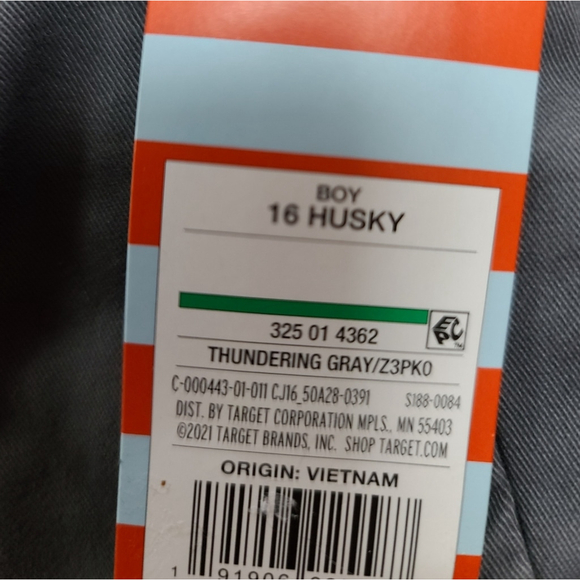 Boys School Uniform Pants Husky Gray Cat & Jack NWT 16 - Picture 3 of 4